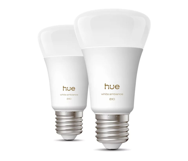 Philips Hue Inteligentna żarówka White Ambience  A60 E27 - 810lm (2szt.) - 1490230 - zdjęcie 2